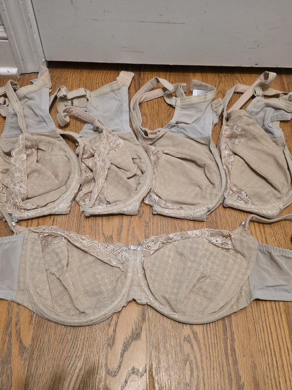 5 Panache 38G Beige Lace Underwire Bra Set - Neutral Tan